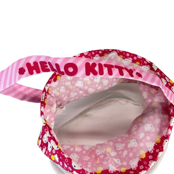 Hello Kitty Shell Collecting Bag Mesh Tote Pink Kawaii Beach Coastal Vacation - Picture 2 of 6